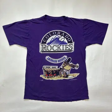 90s MLB 콜로라도 로키스 태즈메이니아 데빌 티셔츠 M