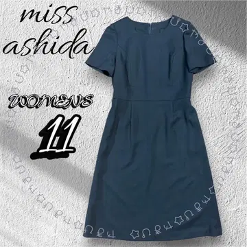 miss ashida 미스아시다 반팔 무릎 아래 기장 원피스 네이비 11
