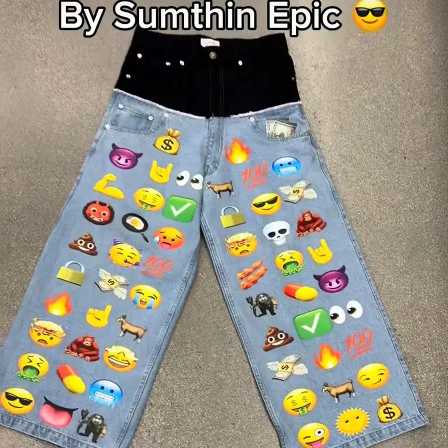 [38] sumthin epic emoji pants