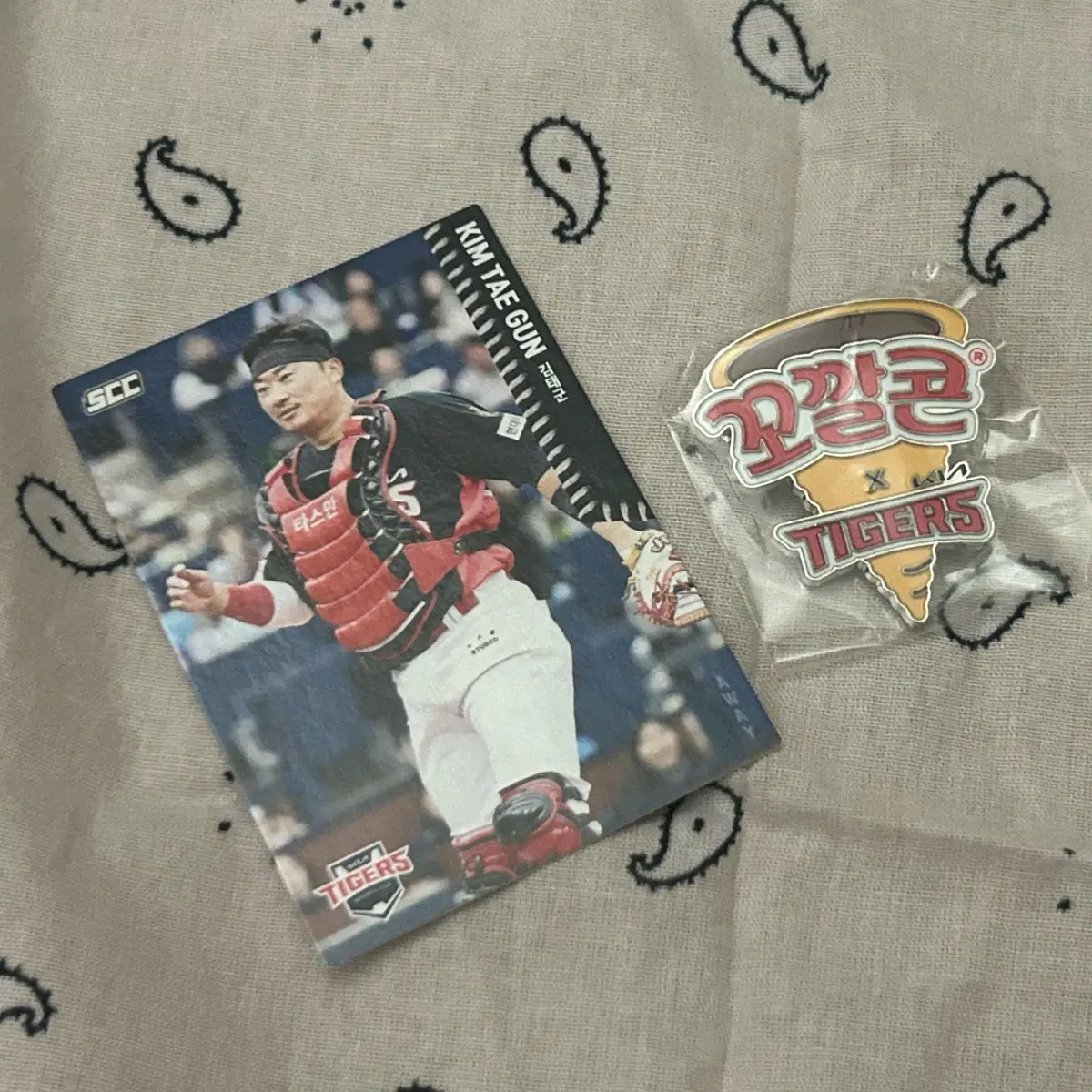 기아 김태군 크보카드 기아 핀뱃지 일괄