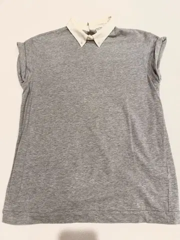 BRUNELLO CUCINELLI 셔츠 반팔 블라우스 티셔츠 카라 부착