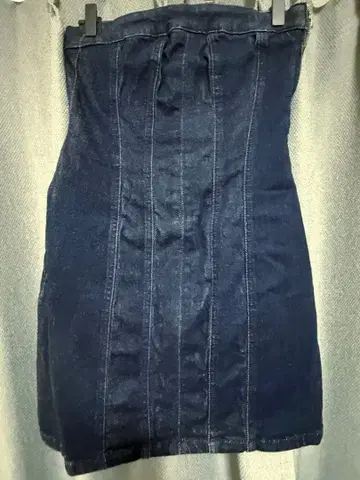 ZARA 데님 베어탑 미니 원피스