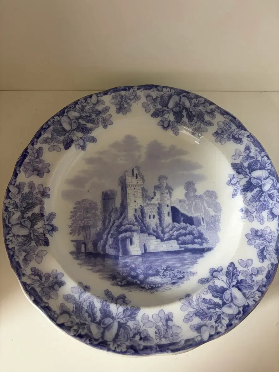 영국 빈티지 스포드 Copeland Spode 성곽 풍경 장식접시