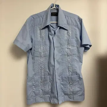 70s 쿠바 셔츠 블루 vintage