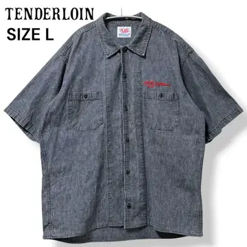 초기 TENDERLOIN 텐더 로인 샴브레이 반팔 셔츠 워크 셔츠