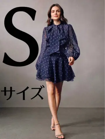 SHEIN 쉬인 도트 무늬 시어 원피스 네이비 S 사이즈 미사용 새상품