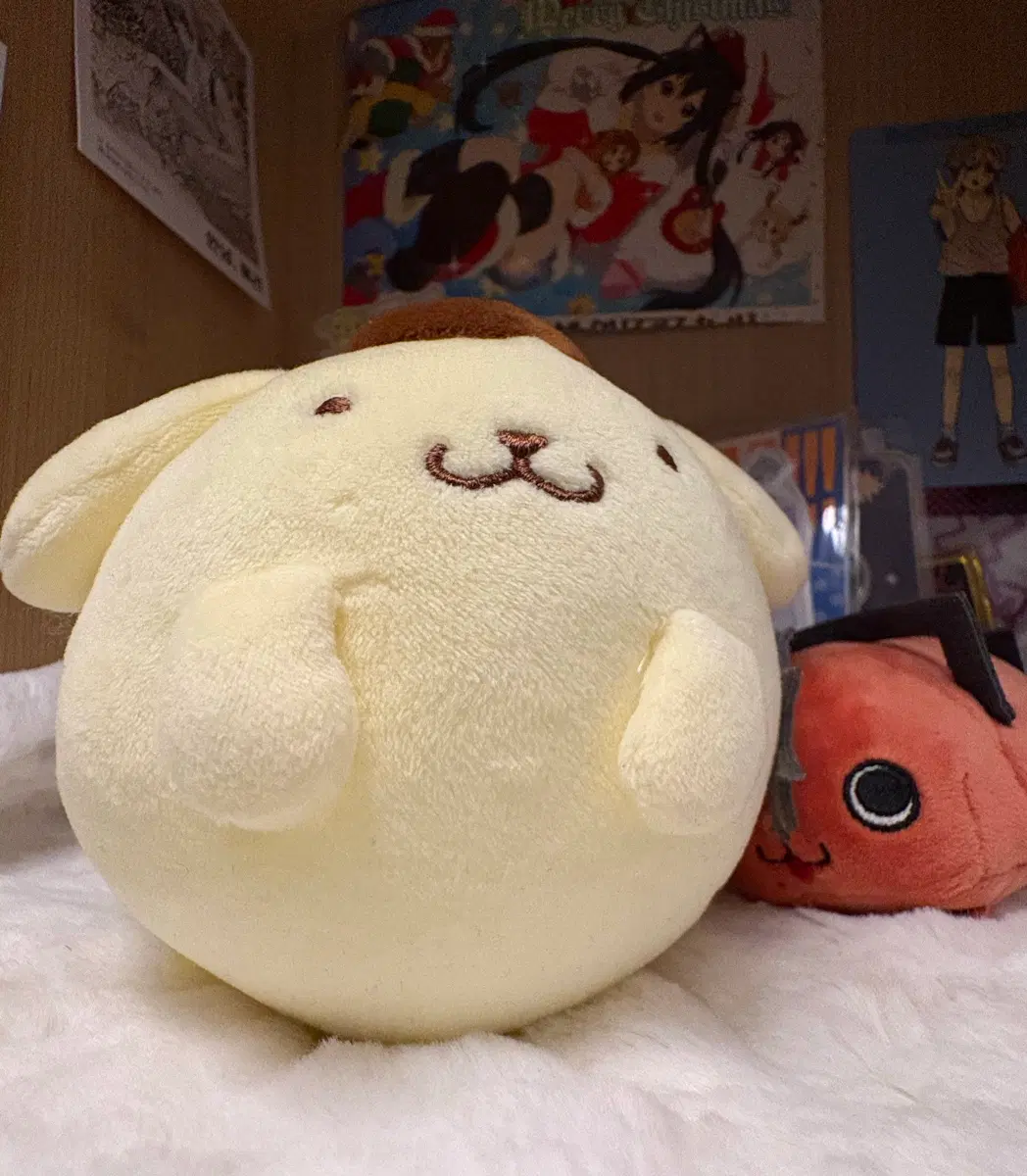 압도적 뚱돼지 폼폼푸린 마스코트 인형 키링