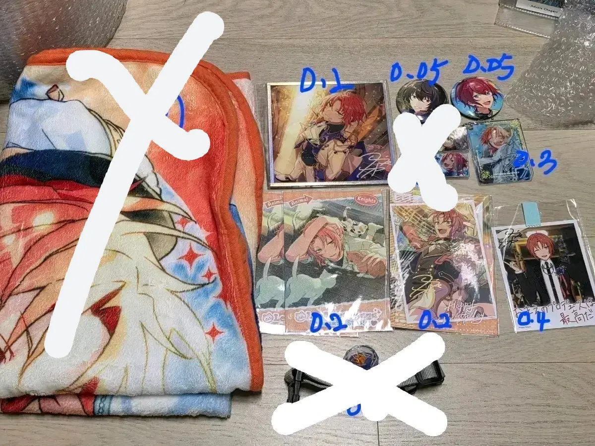 앙스타 나이츠 츠키나가 레오 타올 색지 링라 코롯토 캔뱃지 지류 파샤