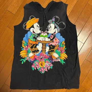 Disney 미키 미니 슬리브리스 후드 부착 상의