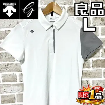 [ 선착순 ] 데상트 골프 여성용 반팔 피케 셔츠 L 화이트/화이트 계열