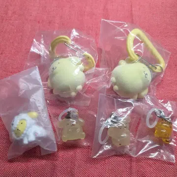 산리오 폼폼푸딩 메지루시 카라비너 가챠가챠 세트