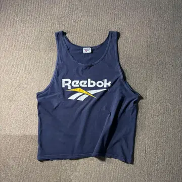USA제 90s Reebok 탱크탑 네이비 코튼 남성용 XL