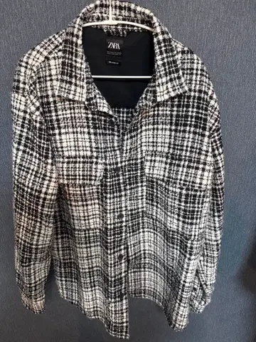 ZARA 남성용 체크 무늬 셔츠 자켓