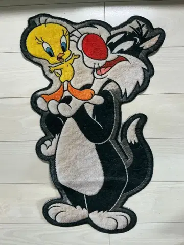 오늘까지 수량 한정 트위티 tweety 실베스터 러그 매트