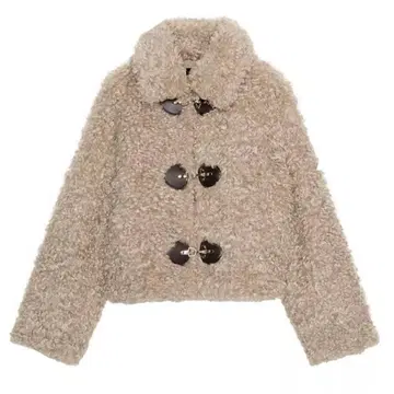ZARA 토글 버튼 인조 모피 자켓 L