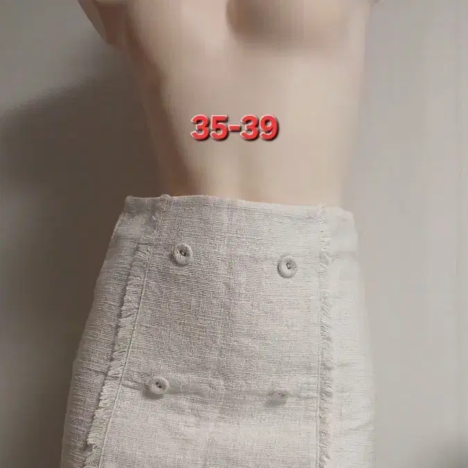 트위드 더블 버튼 미니 스커트 M 710