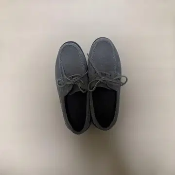 ZARA 남성용 데크 슈즈 그레이 스웨이드 느낌 40