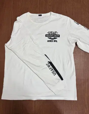 AVIREX USAF 긴팔 T셔츠 2XL 화이트