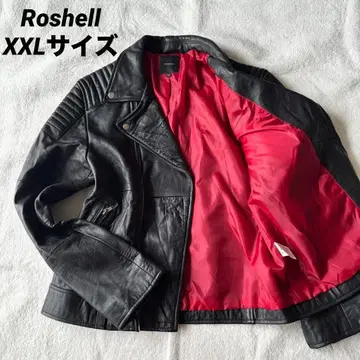 레어 Roshell 로쉘 더블 라이더스 블랙 XXL 가죽 블랙
