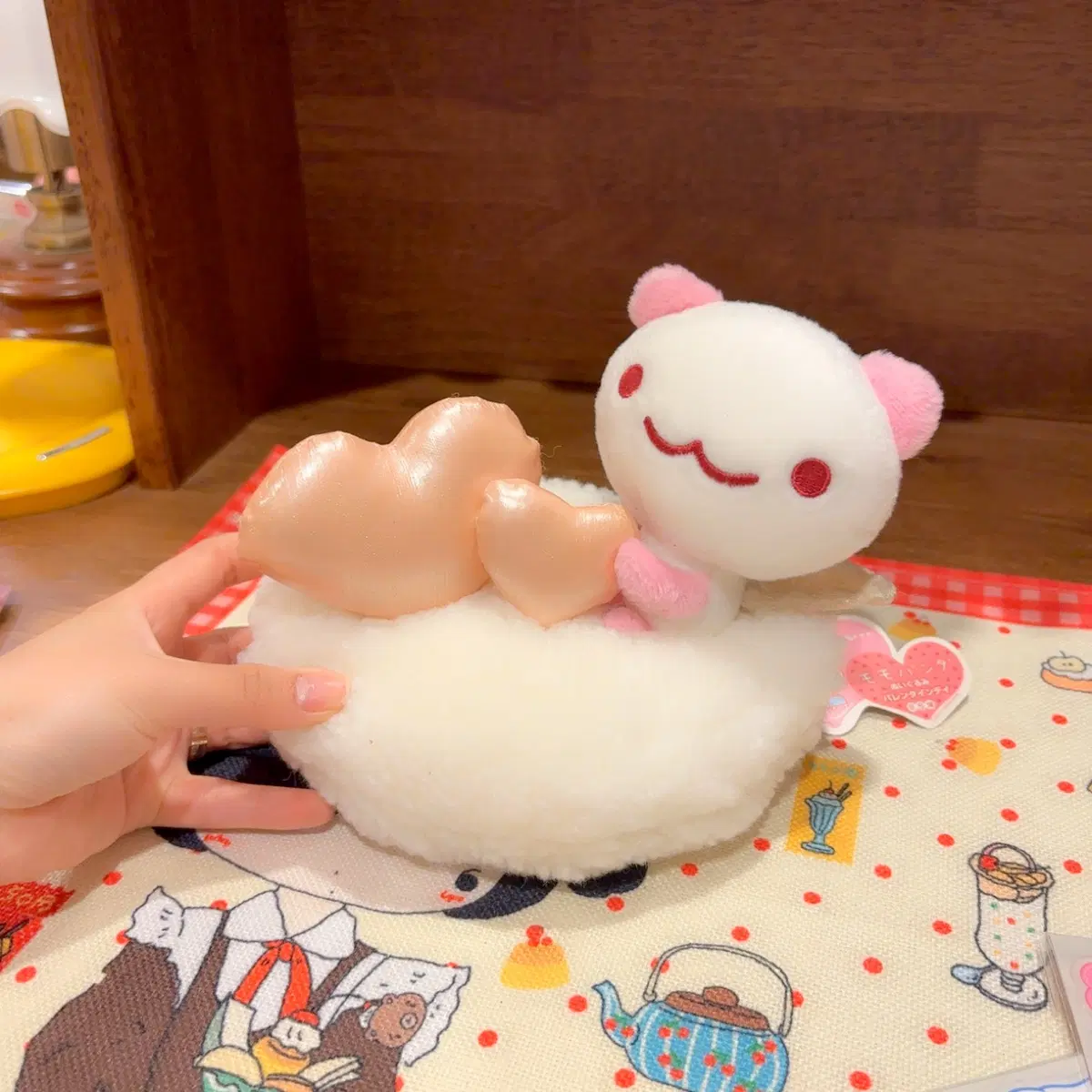 고전 산엑스 모모판다 복숭아 팬더 하트 천사 인형
