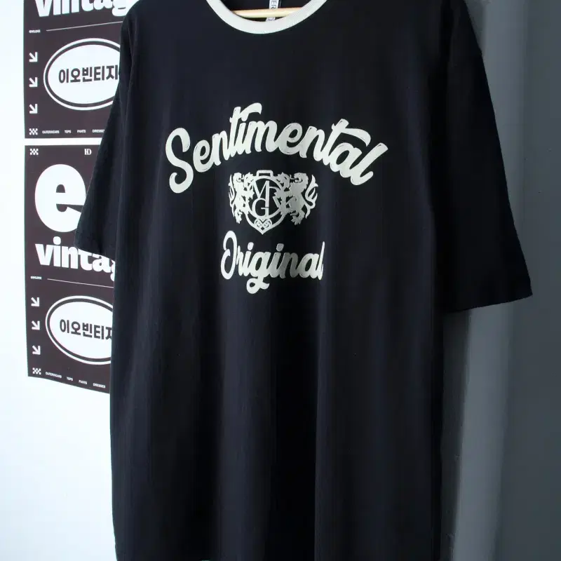 (XL-2XL) 이코르 반팔 티셔츠 오버핏 링거 블랙 2사이즈-H3460