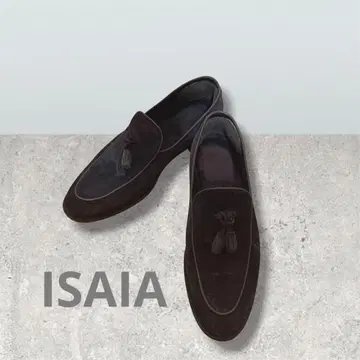 ISAIA 이자이아 스웨이드 태슬 로퍼 블랙