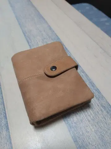 빈티지풍 가죽 접이식 지갑 (동전 지갑 포함)