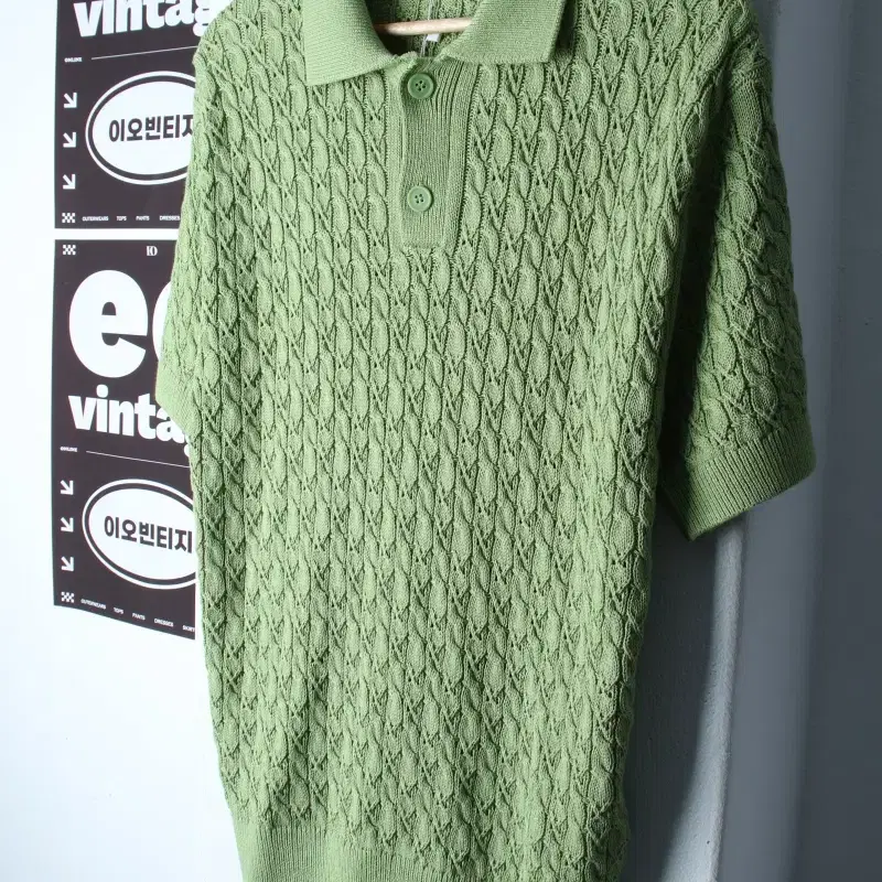 (M-XL) 미나브 반팔 카라 티셔츠 새상품 니트 케이블-H34667