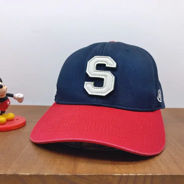 슈퍼매시브 바운드 SMB 빈티지 S로고 야구모자 네이비 레드