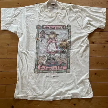 90s 팝 디자인 빈티지 T셔츠 L 사이즈 USA제 싱글