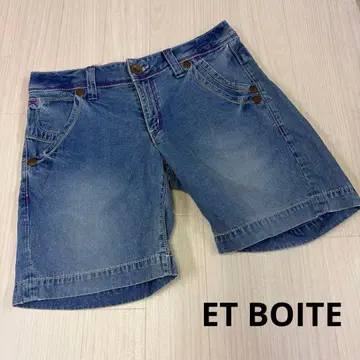 ET BOITE 에보와트 데님 숏팬츠 하프 팬츠 y2k 갸루