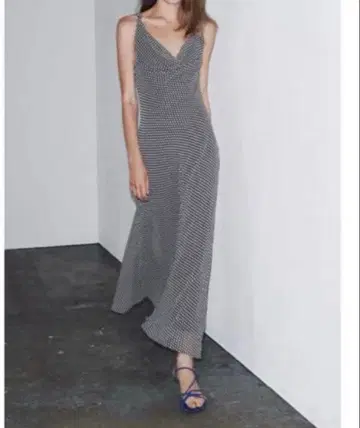 ZARA 맥시 길이 도트 원피스