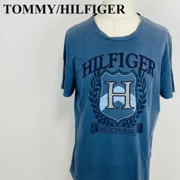 TOMMY HILFIGER 반팔 T셔츠 블루 L 1589-B