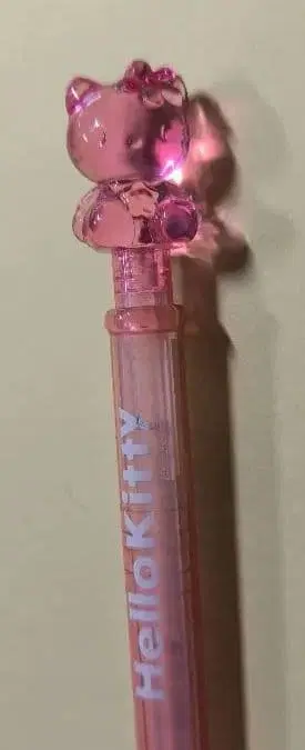 [ 초레어 ] HELLO KITTY 헬로키티의 입체 투명 핑크 샤프