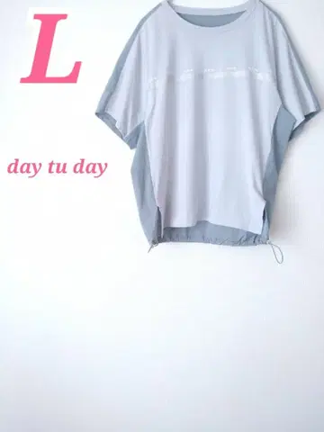 day to day 반팔 티셔츠 색스 블루 L 드로우 스트링