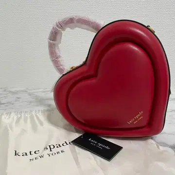 미사용 새상품 kate spade 2way 하트형 백 레드