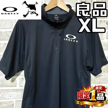 [선착순] 오클리 스컬 남성용 반팔 지퍼 셔츠 XL 블랙