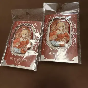 원신 요이미야 반짝이는 밤의 연회 미라이야 서점 캔뱃지 2개
