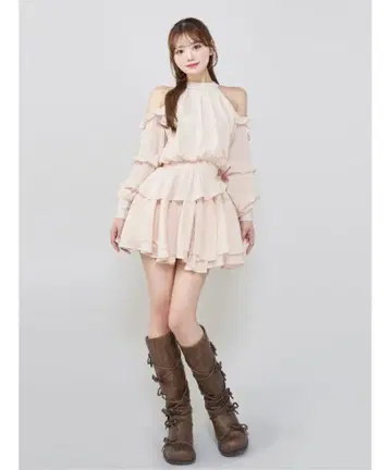 [가격 인하 대응] Darich 다리치 볼륨 쉬폰 미니 원피스