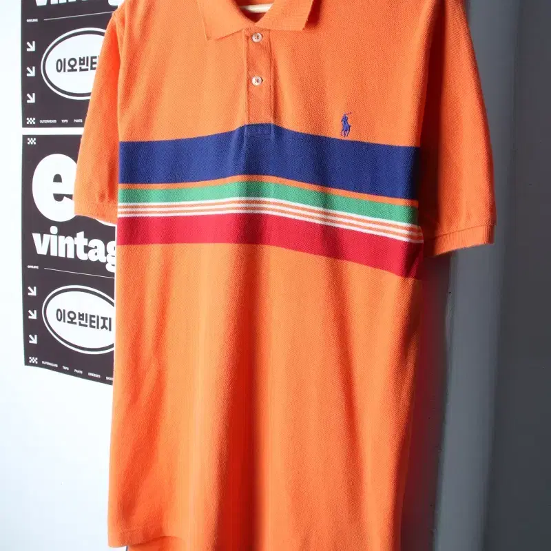 (L-XL) 폴로 랄프로렌 반팔 카라 티셔츠 오렌지 포니-H34806