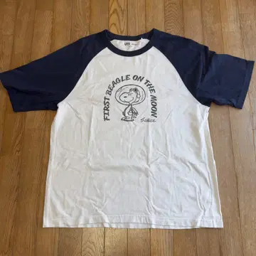 유니클로 UNIQLO 래글런 슬리브 T셔츠 XL 스누피 SNOOPY