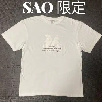 SAO 어노멀리 퀘스트 한정판 T셔츠 XL 소드 아트 온라인 화이트