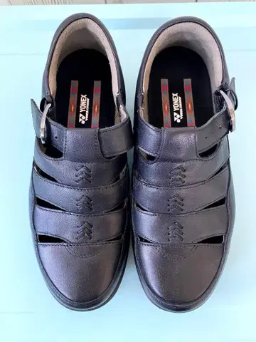 미사용급 22cm YONEX 파워크션 천연 가죽 경량 워킹화