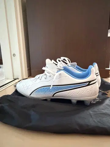 PUMA 축구 스파이크 화이트 블루
