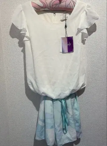 택 포함 새상품 Rady 블루 마블 콤비네존
