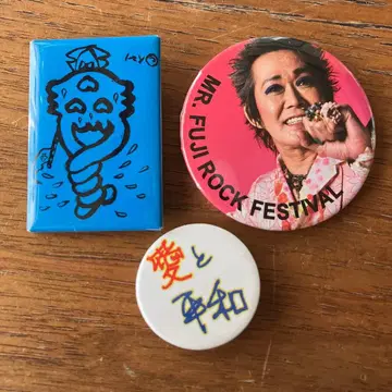 키요시로 캔뱃지 FUJI ROCK 3개 세트