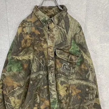 DUCKS UNLIMITED 리얼트리 카모플라쥬 긴팔 BD 셔츠 3XL