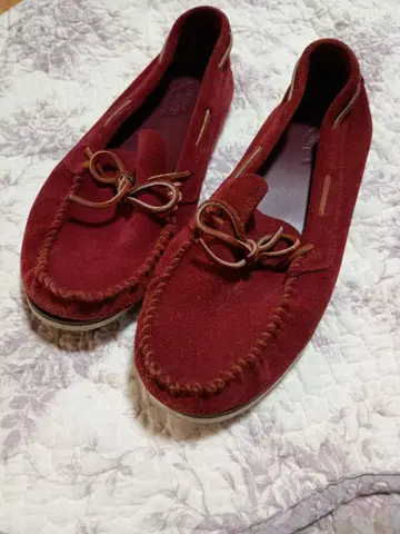 VANS 모카신 스웨이드 레드 26.5cm