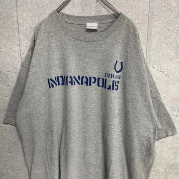 NFL 인디애나폴리스 콜츠 팀 로고 그레이 빅 사이즈 T셔츠 3XL