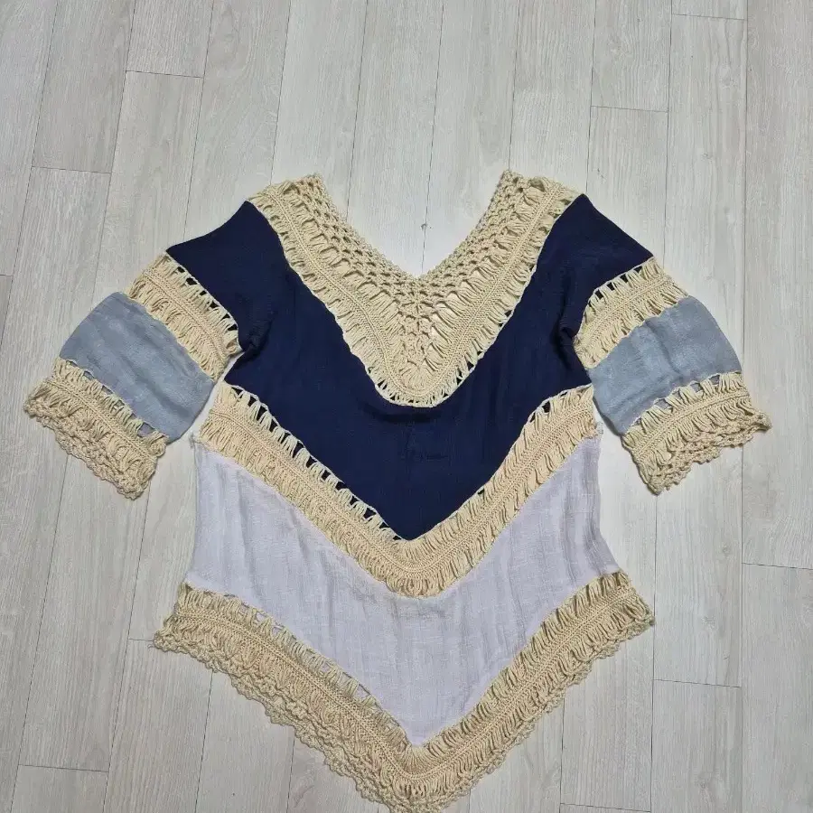 패치워크 반팔 티셔츠
